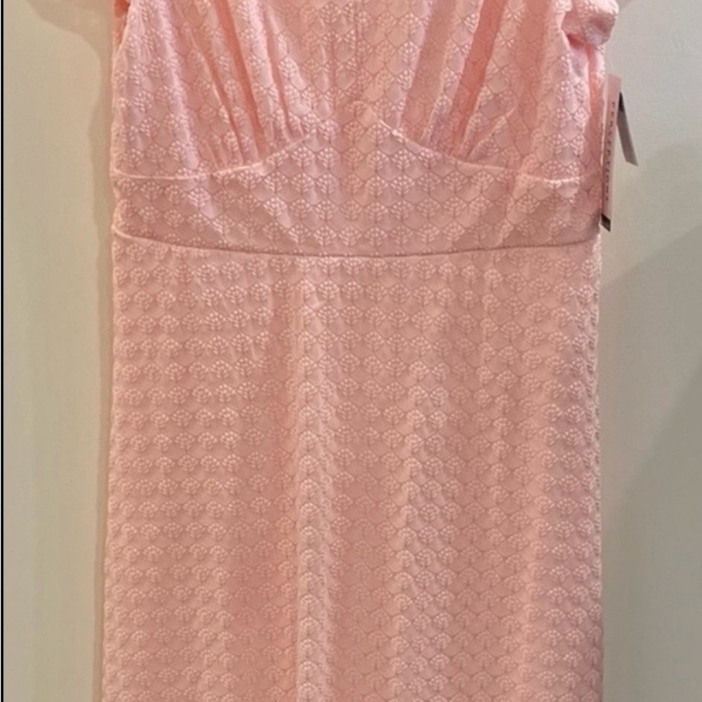 Perceptions New York Long Pink Dress with Short Sleeves Women XL NWT
